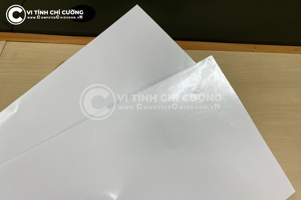 Decal Giấy Trắng Mờ 80gsm Keo Nước In Laser – Đế Kraft tại Computer Chí Cường