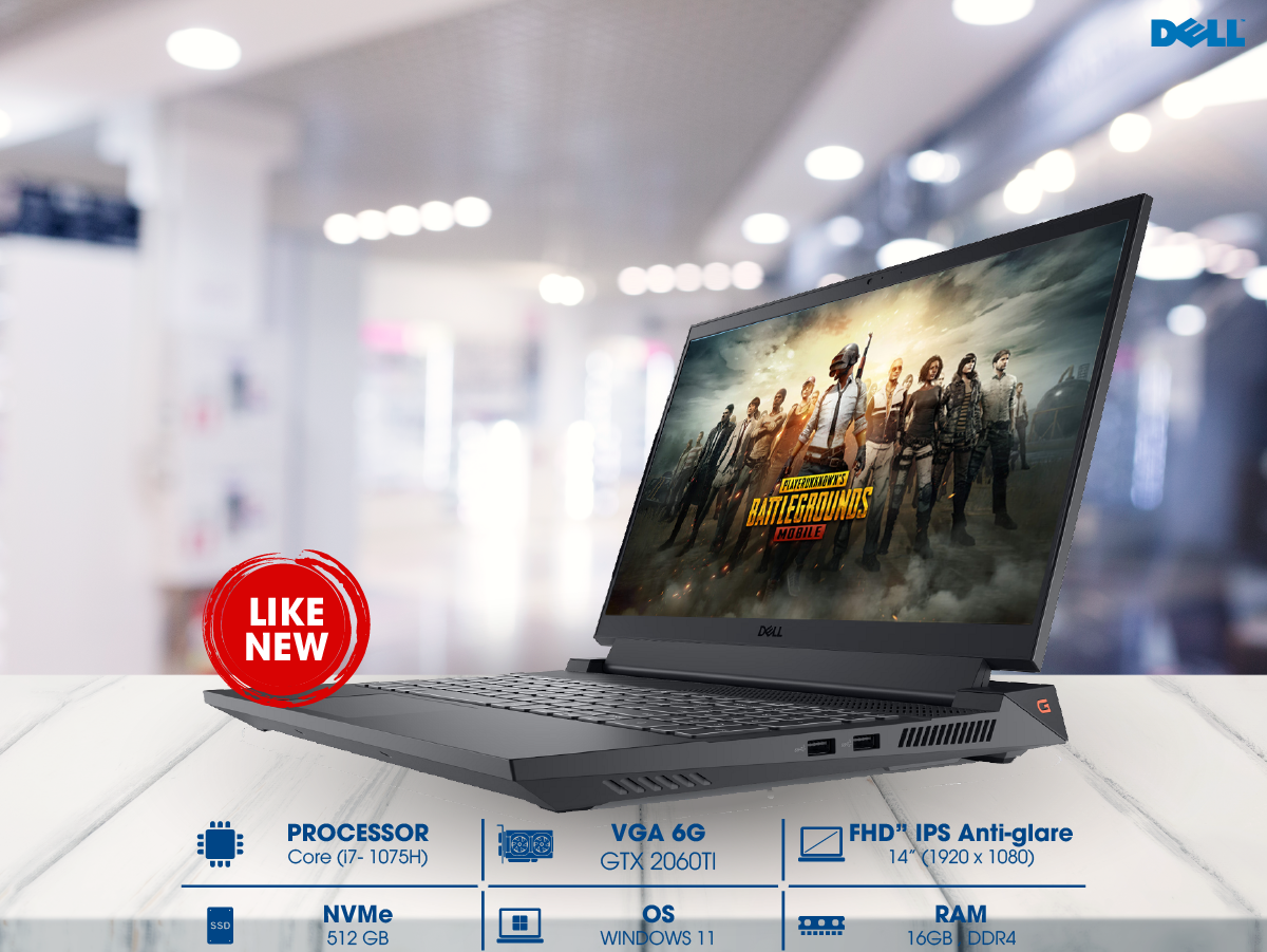 Dell Gaming G5 5500 i7 RTX 2060 Likenew tại Vi Tính Chí Cường