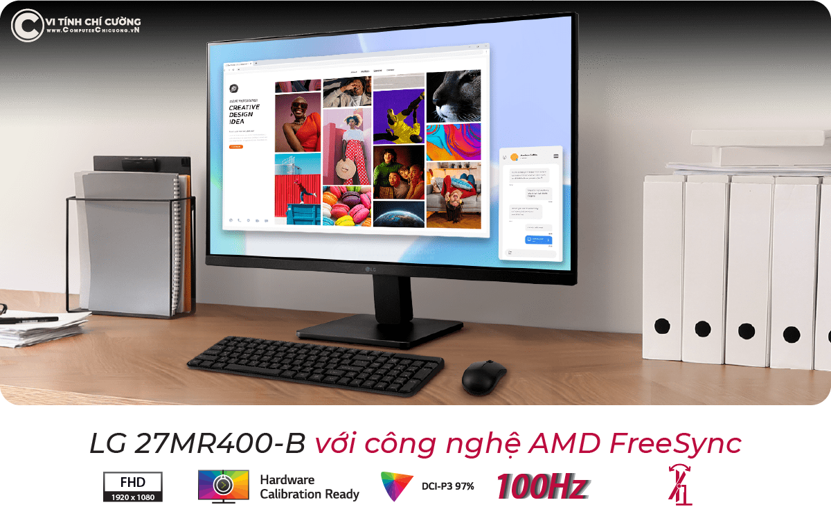 man hinh LG 27MR400-B cong nghệ AMD Free Sync