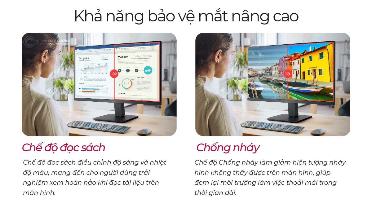man hinh LG bao ve mat voi nhieu che do