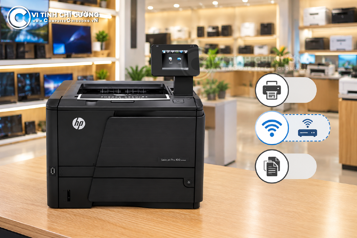 Máy in HP LaserJet Pro 400 M401d đen trắng A4 Like New tại Computer Chí Cường