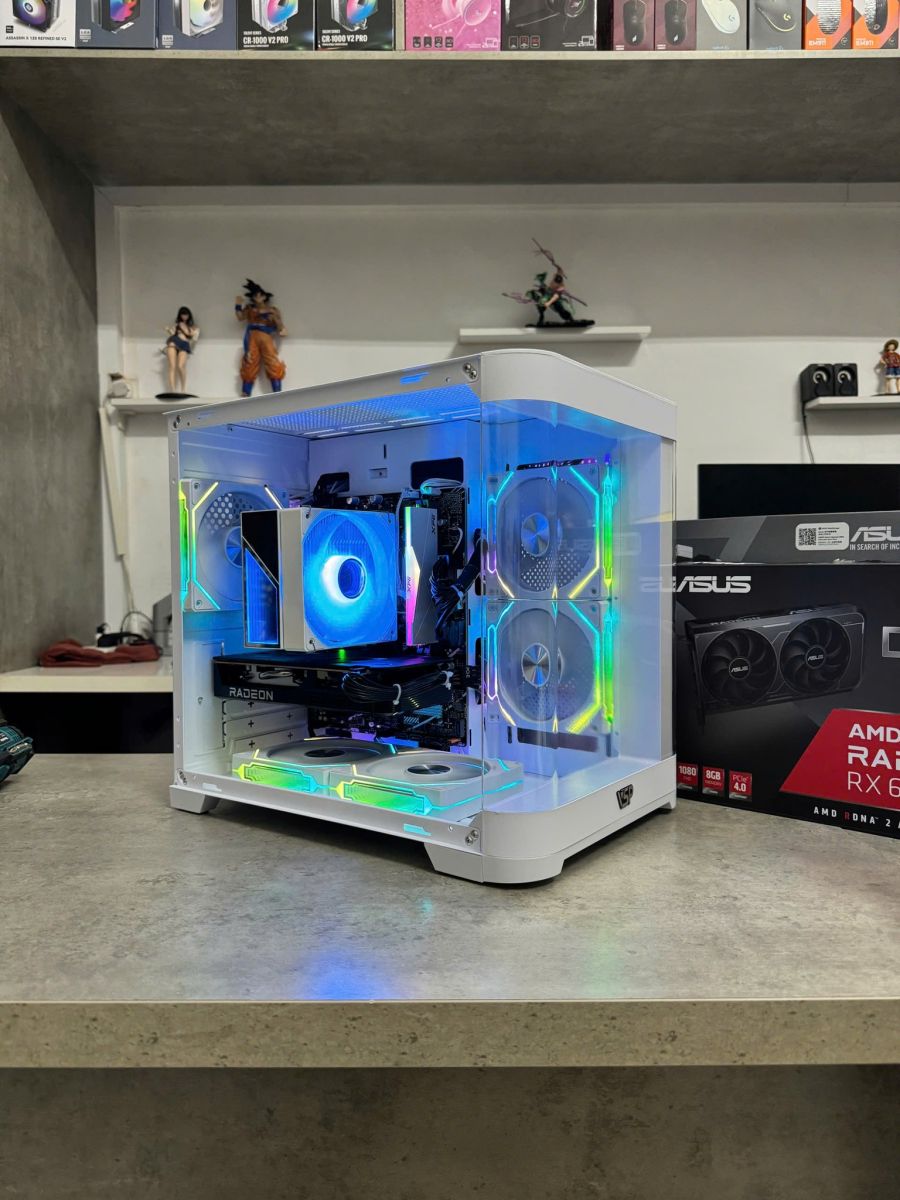 Hình ảnh minh họa bộ PC Gaming giá 13 triệu với CPU i5-12400F và VGA GTX 1660S, có đèn LED RGB