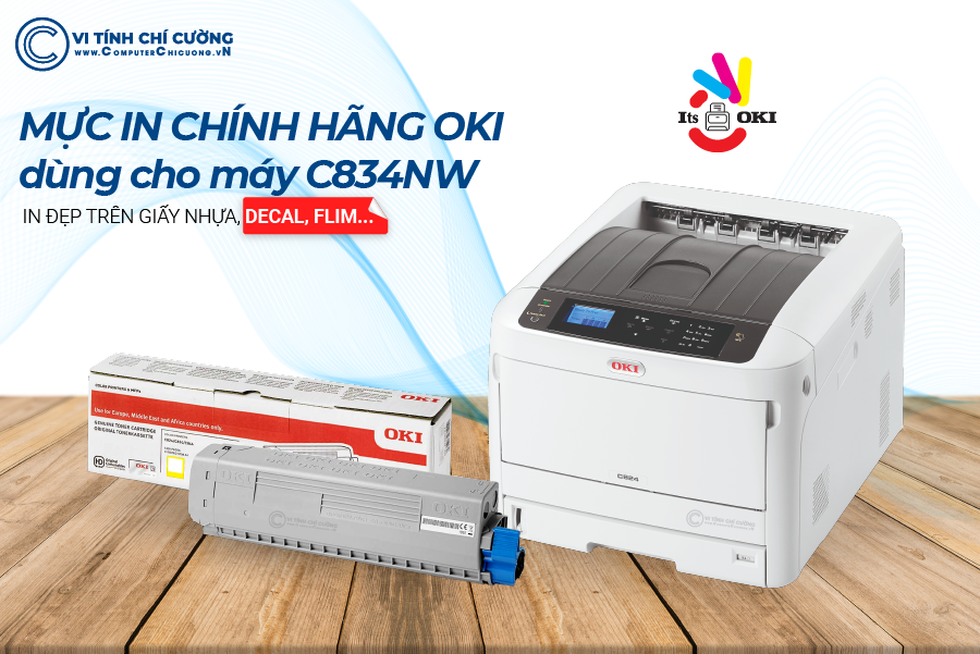 Mực In OKI C834 Màu Vàng – 10.000 Trang Chính Hãng tại Computer Chí Cường