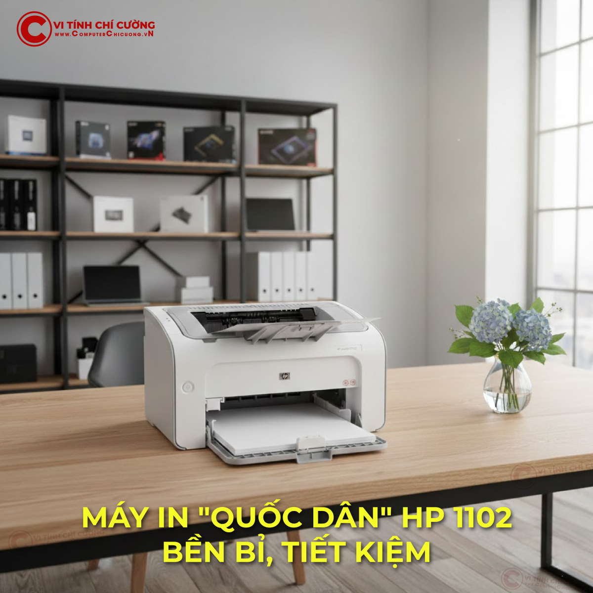 Máy in cũ HP LaserJet P1102 bền bỉ giá rẻ tại Vi Tính Chí Cường