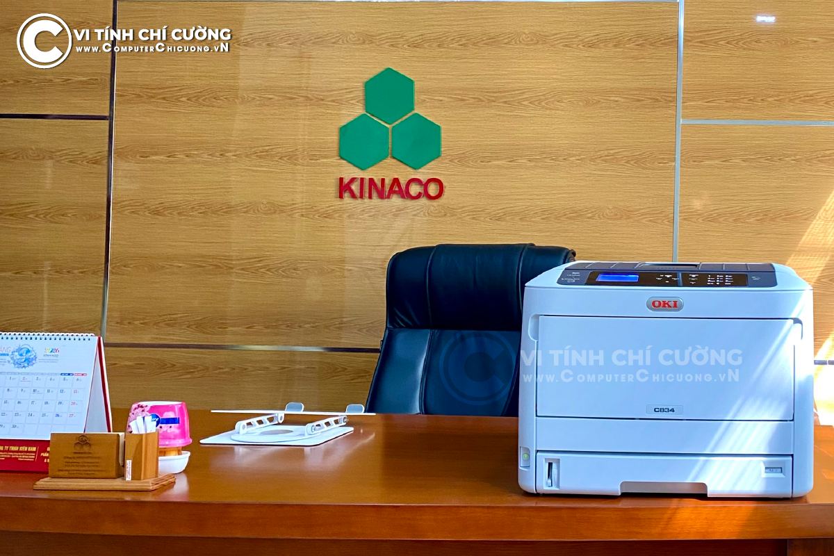 Máy in màu A3 OKI C834 tại văn phòng Công ty Kiên Nam KINACO