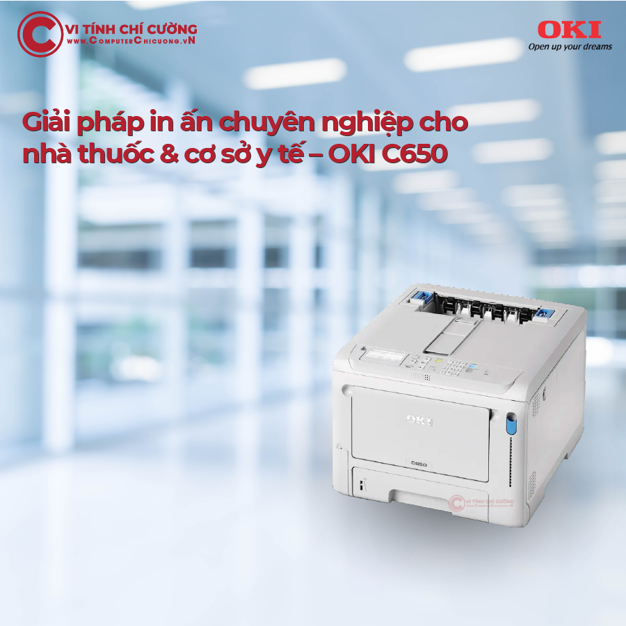 Giải pháp in ấn chuyên nghiệp cho nhà thuốc & cơ sở y tế – OKI C650