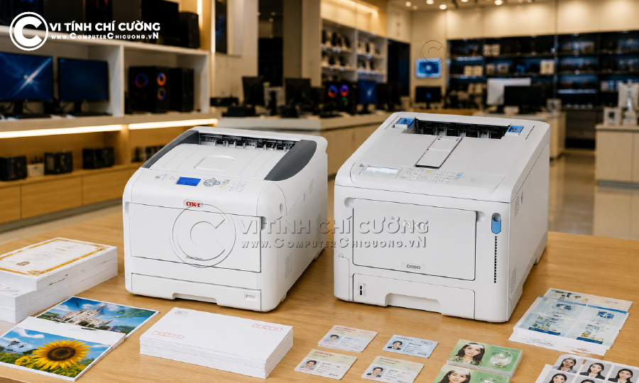 In phôi bằng cấp chứng nhận in sẵn bằng máy in OKI tại Computer Chí Cường