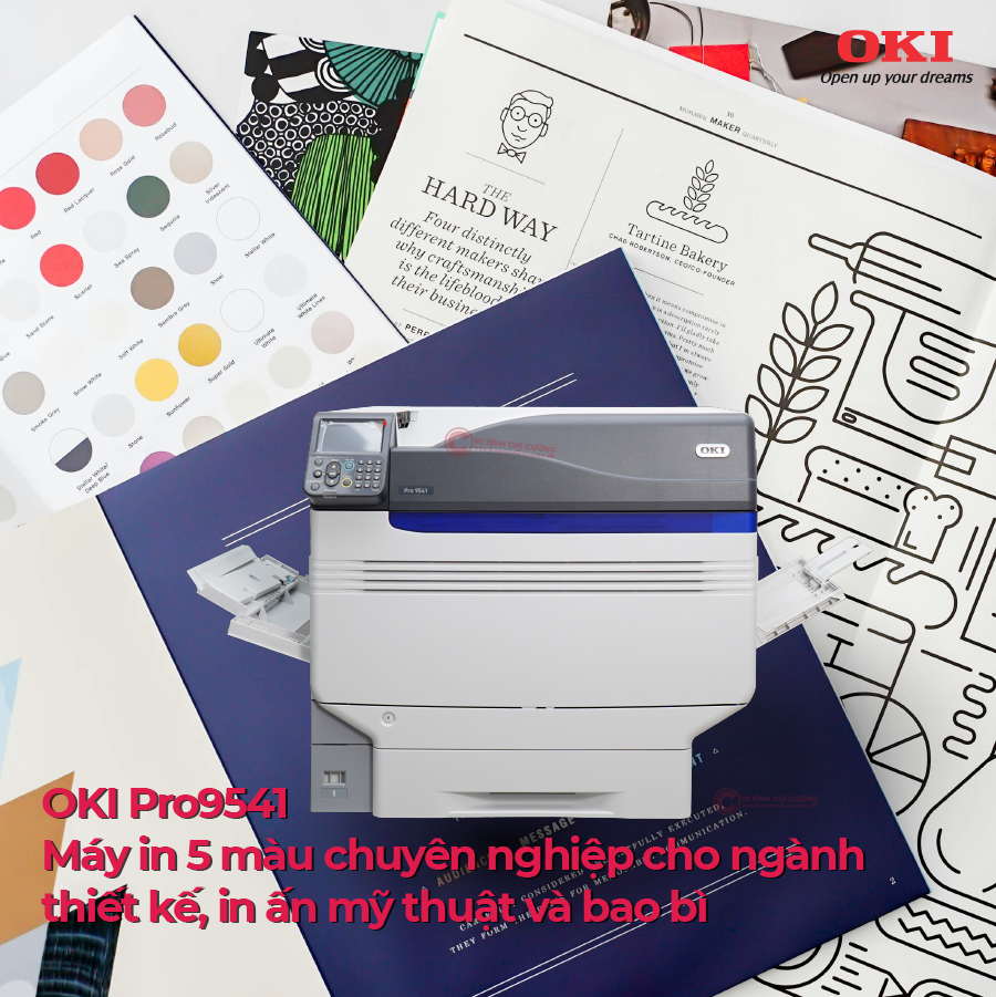 OKI Pro9541 – Máy in 5 màu chuyên nghiệp cho ngành thiết kế, in ấn mỹ thuật và bao bì