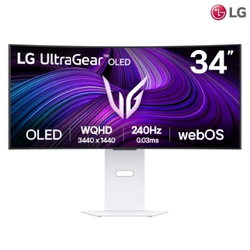 Màn hình thông minh OLED 4K 34 inch LG 34GX90SA-W UltraGear tần số quét 240Hz nền tảng web OS