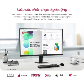 Đánh giá nhanh màn hình LG 27U631A nhiều tính năng đáng chú ý, phù hợp cho công việc và giải trí. Model mới 2025