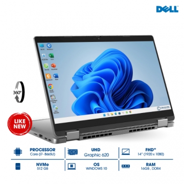 Dell Latitude 7400 2 in 1 vỏ nhôm nguyên khối đẳng cấp i7-8665U/ ram 16gb/ ssd 512 gb cảm ứng mượt