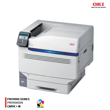 Máy In OKI Pro9542 5 Màu (CMYK+W/Clear) Khổ SRA3 Chuyên Nghiệp