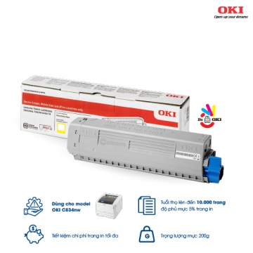 Mực vàng OKI C834nw chính hãng dung lượng 10K trang