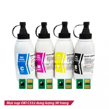 Bột mực nạp kèm chip mực máy in OKI C332