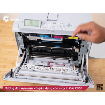 Hướng dẫn nạp mực chuyên dụng cho máy in laser màu OKI C650n