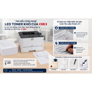 Vì Sao Văn Bằng, Chứng Nhận Quan Trọng Thường Được In Bằng Máy OKI? Công Nghệ LED Toner Khô Là Câu Trả Lời