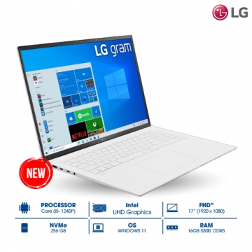 Laptop LG Gram 2022 17ZD90Q-G.AX52A5 (Core™ i5-1240P | 16GB | 256GB | Iris Xe Graphics | 17 inch WQXGA | Non-OS | Black)
