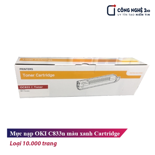 Mực nạp OKI C833 màu xanh Cartridge 10K trang