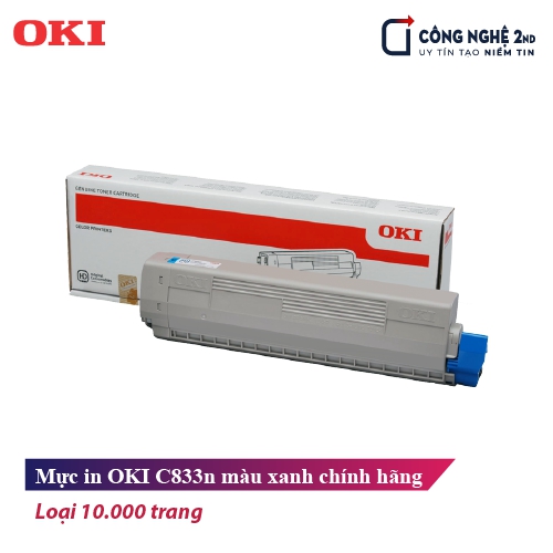 Mực in OKI C833n màu xanh chính hãng